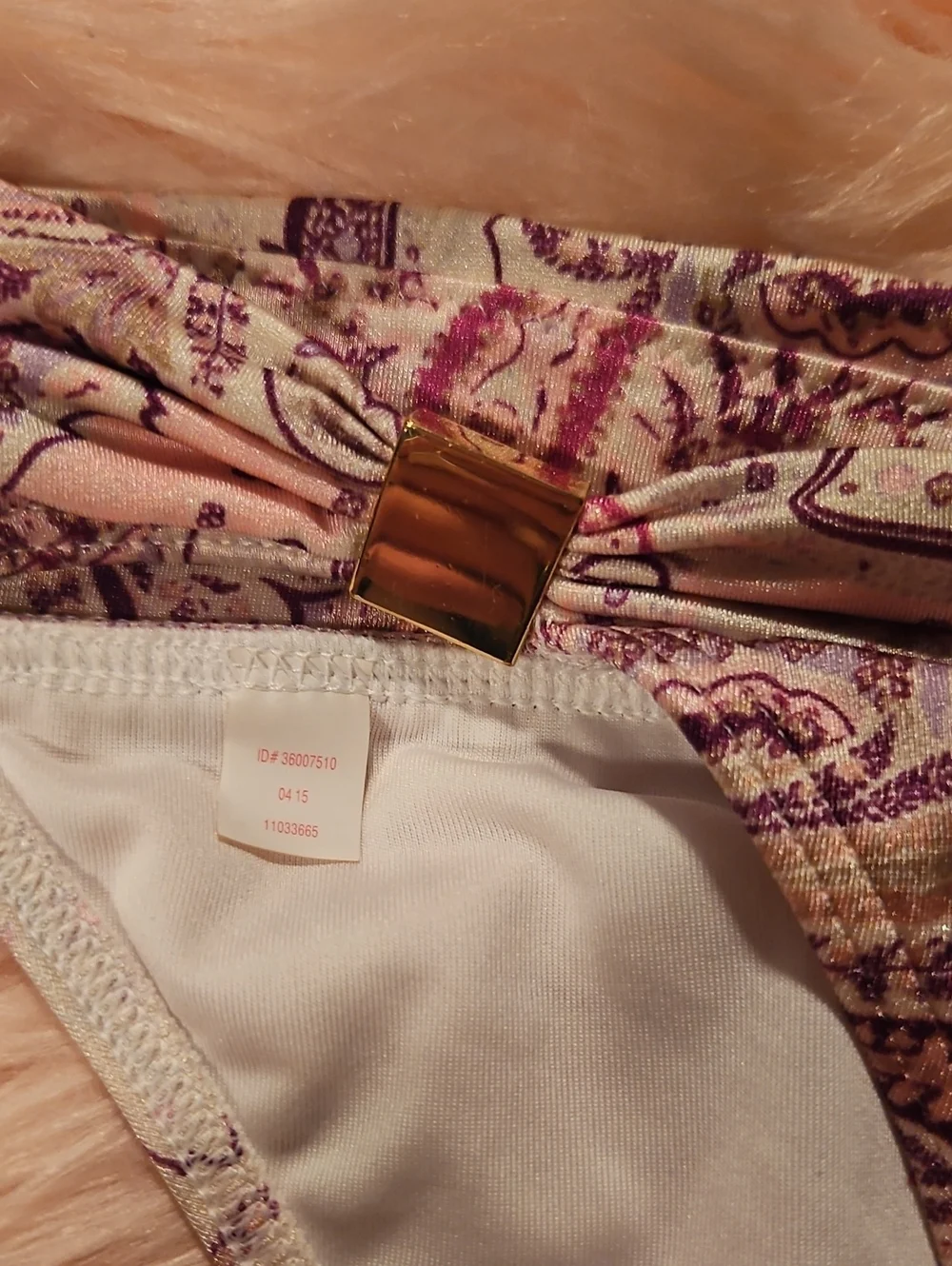 VS VINTAGE 2012 The Tease Halter Pink Paisley Push-Up, The Hottie Cheeky Bikini